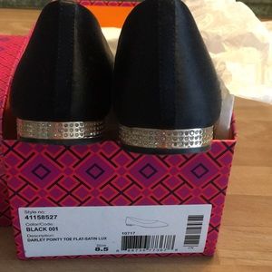 Tory Bruch black pointed flats w/studded heel. 8.5